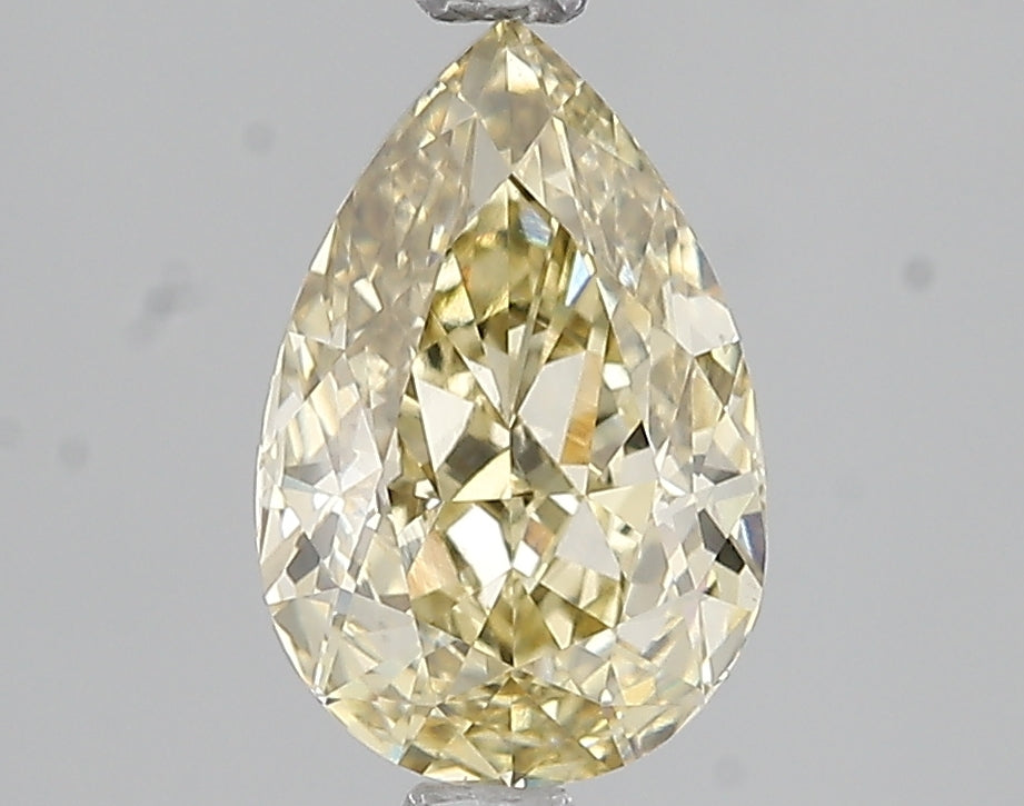 2.03ct Fancy Yellow Pear Lab Diamond, VVS2, IGI Certified