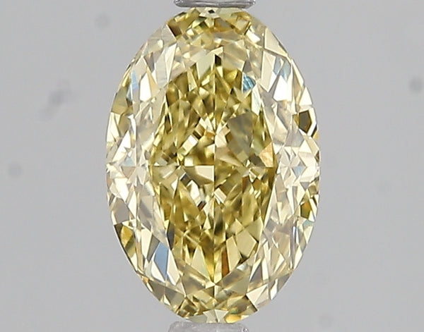 1.53ct Fancy Intense Yellow Oval Lab Diamond, VS1, IGI Certified