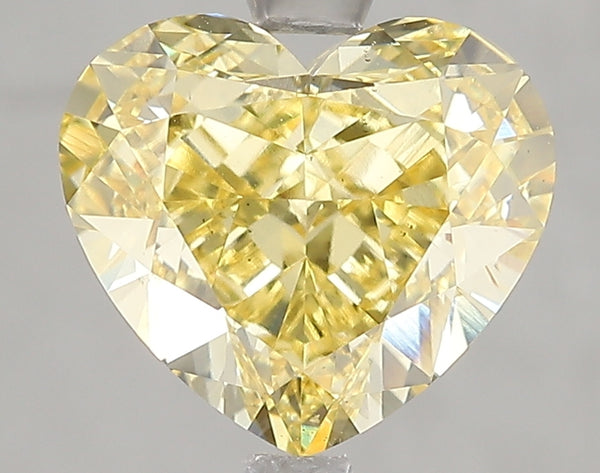 4.01ct Fancy Intense Yellow Heart Lab Diamond, VS2, IGI Certified