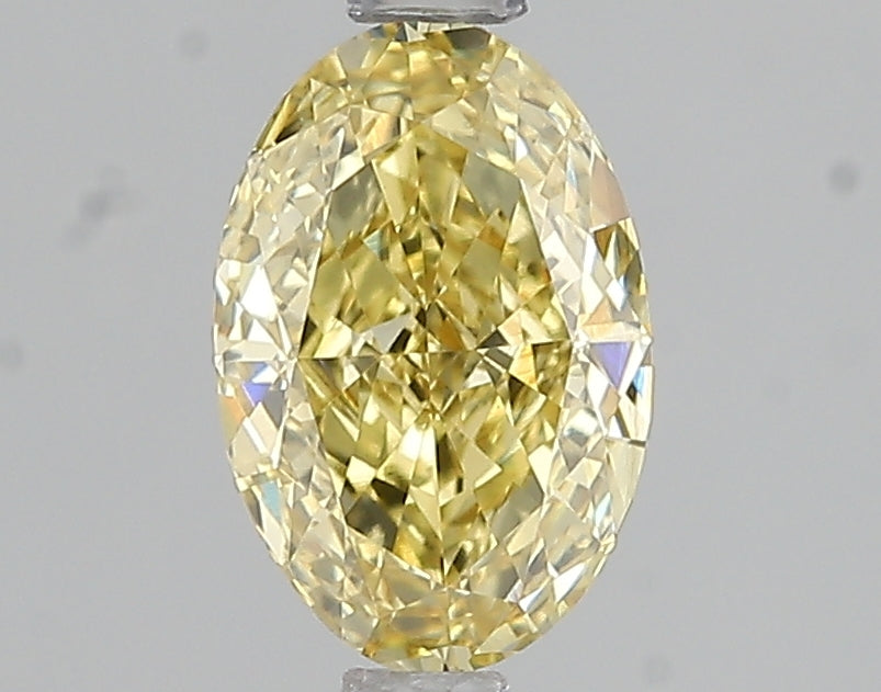 1.5ct Fancy Intense Yellow Oval Lab Diamond, VS1, IGI Certified