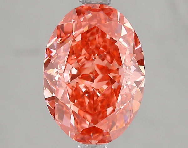 3.05ct Fancy Vivid Pink Oval Lab Diamond, VS1, IGI Certified