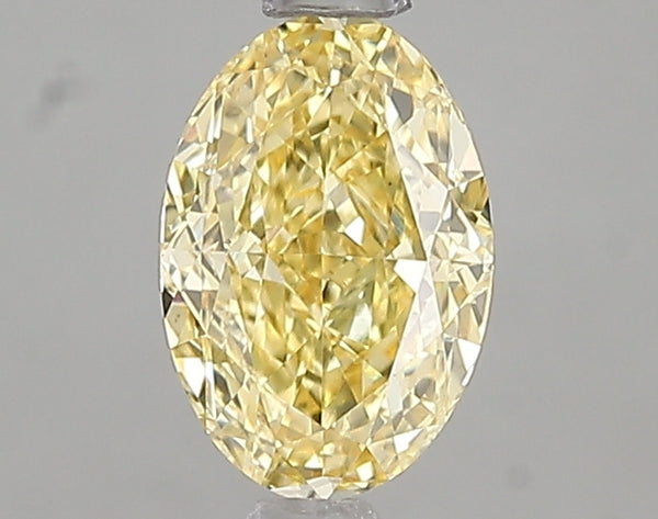1.07ct Fancy Intense Yellow Oval Lab Diamond, VS1, IGI Certified