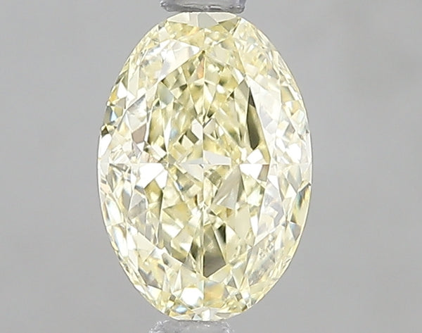 1.21ct Fancy Light Yellow Oval Lab Diamond, VVS2, IGI Certified