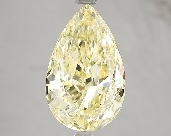 5.02ct Fancy Intense Yellow Pear Lab Diamond, VS1, IGI Certified