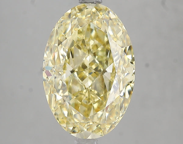 5ct Fancy Intense Yellow Oval Lab Diamond, VS1, IGI Certified