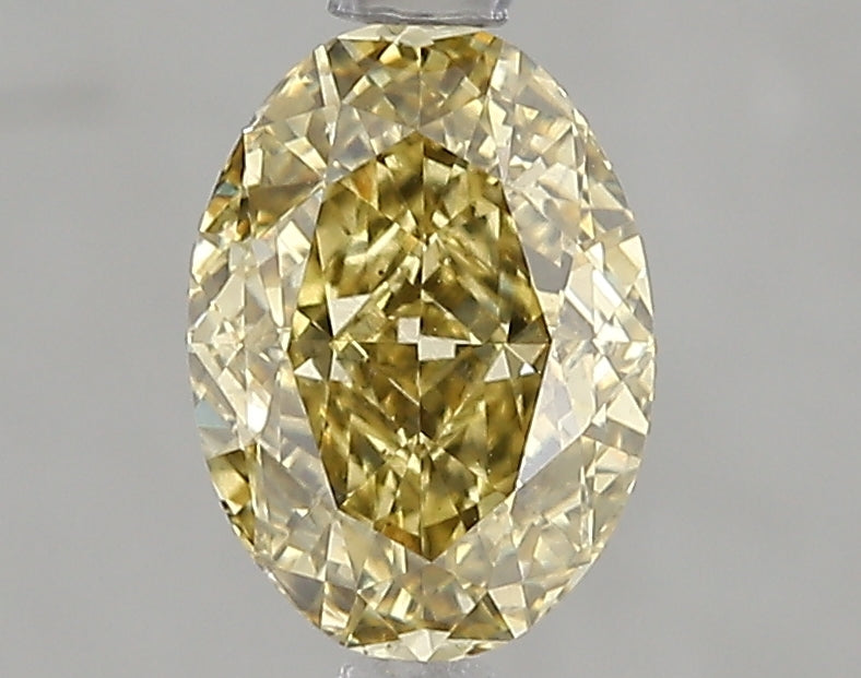 1.51ct Fancy Intense Yellow Oval Lab Diamond, VS2, IGI Certified