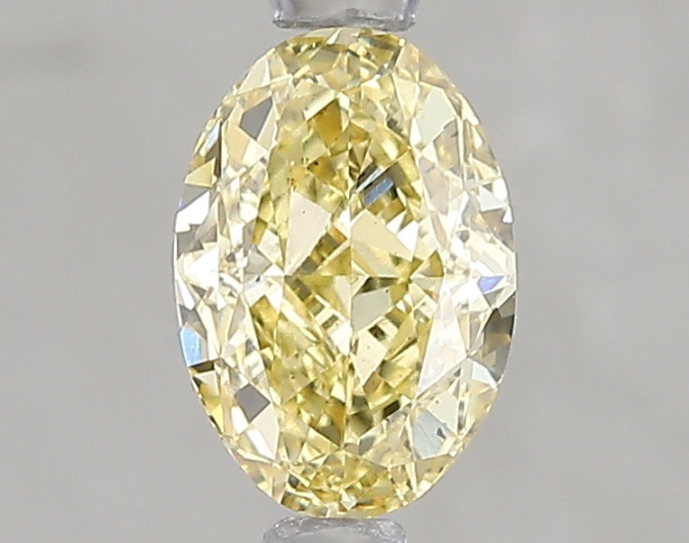 1.08ct Fancy Intense Yellow Oval Lab Diamond, SI1, IGI Certified