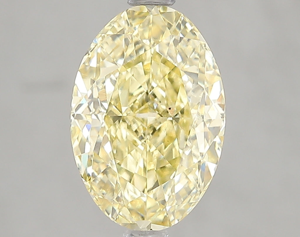 3.02ct Fancy Intense Yellow Oval Lab Diamond, VS2, IGI Certified