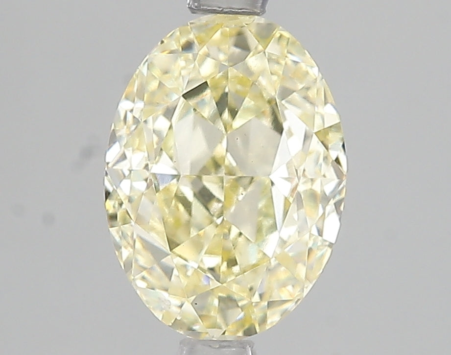 2.5ct Fancy Light Yellow Oval Lab Diamond, SI1, IGI Certified