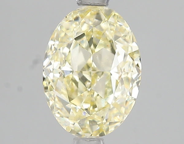 2.5ct Fancy Light Yellow Oval Lab Diamond, SI1, IGI Certified