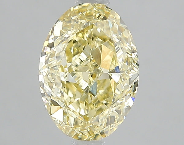 2.51ct Fancy Yellow Oval Lab Diamond, VVS2, IGI Certified