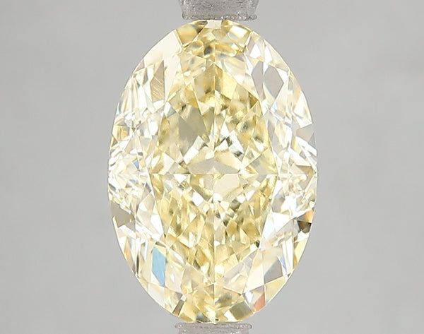 3.05ct Fancy Intense Yellow Oval Lab Diamond, VVS2, IGI Certified
