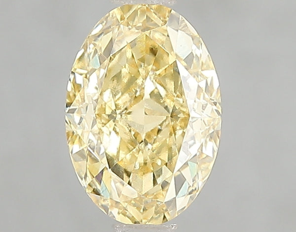 1.59ct Fancy Intense Yellow Oval Lab Diamond, VVS2, IGI Certified