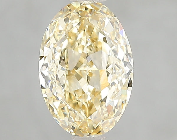 2.1ct Fancy Intense Yellow Oval Lab Diamond, VVS2, IGI Certified