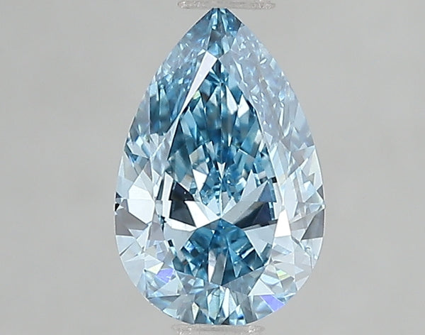 1.09ct Fancy Vivid Blue Pear Lab Diamond, SI1, IGI Certified