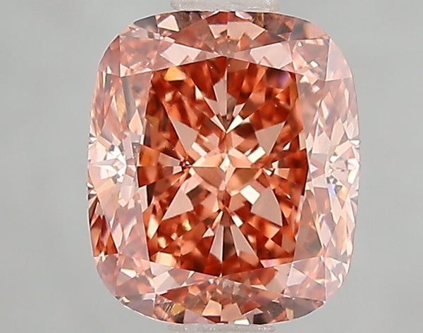 2.07ct Fancy Vivid Brown Orange Cushion Lab Diamond, VVS2, IGI Certified