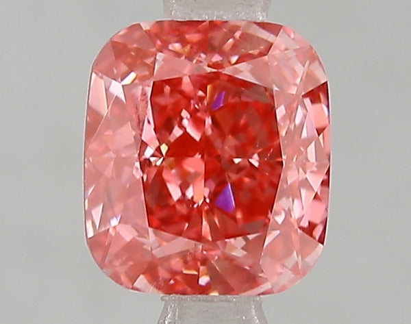 1.58ct Fancy Vivid Pink Cushion Lab Diamond, VS1, IGI Certified