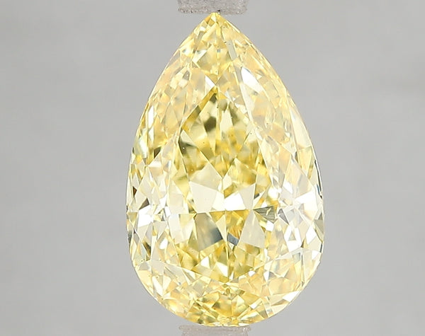 3.01ct Fancy Intense Yellow Pear Lab Diamond, VS1, IGI Certified