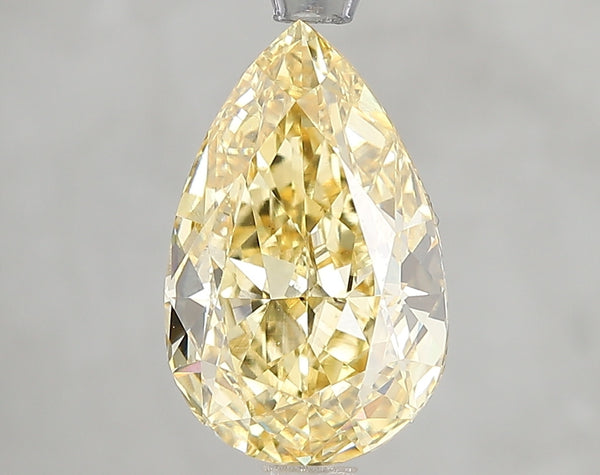 3.06ct Fancy Intense Yellow Pear Lab Diamond, VS1, IGI Certified