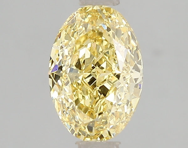3.02ct Fancy Vivid Yellow Oval Lab Diamond, VS1, IGI Certified