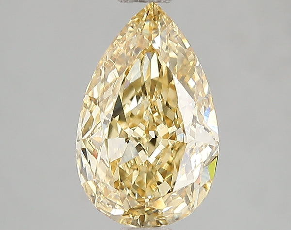 2.06ct Fancy Vivid Yellow Pear Lab Diamond, VS2, IGI Certified