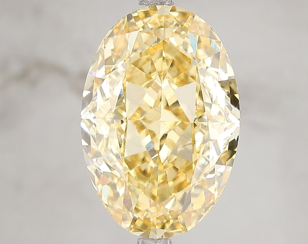 7.11ct Lab Diamond KT36-67 — FANCY VIVID YELLOW/VS2 | IGI Certified