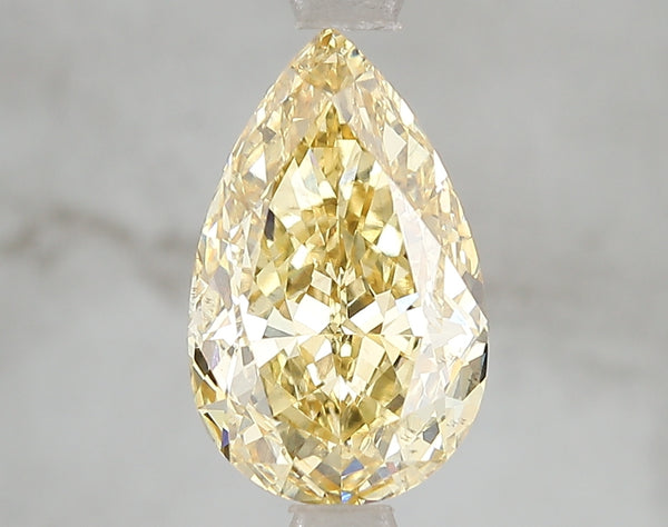 3.02ct Fancy Intense Yellow Pear Lab Diamond, VS2, IGI Certified