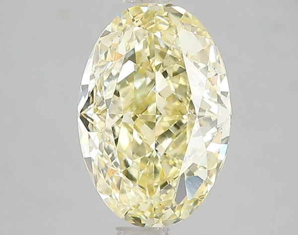 3.1ct Fancy Intense Yellow Oval Lab Diamond, VS1, IGI Certified
