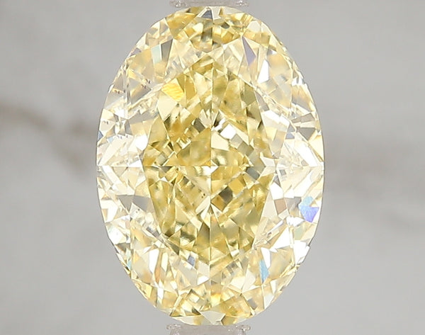 3.07ct Fancy Vivid Yellow Oval Lab Diamond, VS1, IGI Certified