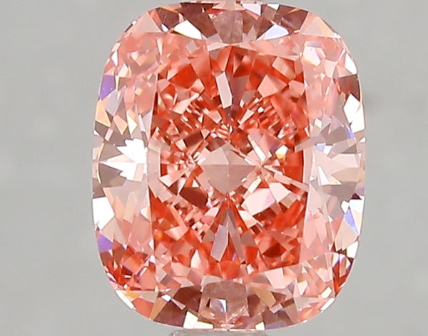 2.01ct Fancy Vivid Pink Cushion Lab Diamond, VS1, IGI Certified