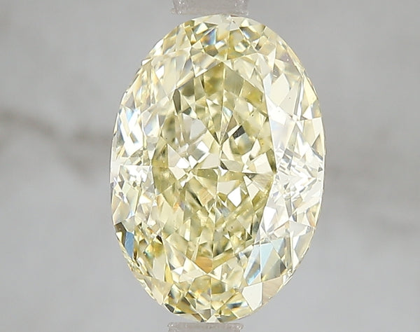3.04ct Fancy Intense Yellow Oval Lab Diamond, VS1, IGI Certified