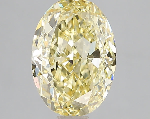 3ct Fancy Intense Yellow Oval Lab Diamond, VS2, IGI Certified