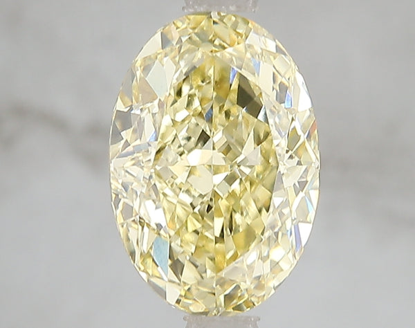 3.08ct Fancy Intense Yellow Oval Lab Diamond, VS2, IGI Certified