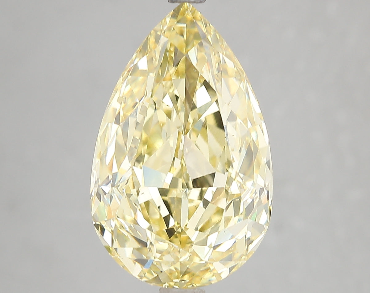 7.01ct Lab Diamond KT39-52 — FANCY VIVID YELLOW/VS2 | IGI Certified