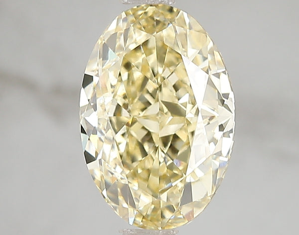 3.02ct Fancy Intense Yellow Oval Lab Diamond, VS1, IGI Certified