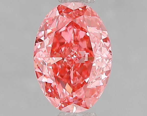 1ct Fancy Vivid Pink Oval Lab Diamond, SI1, IGI Certified