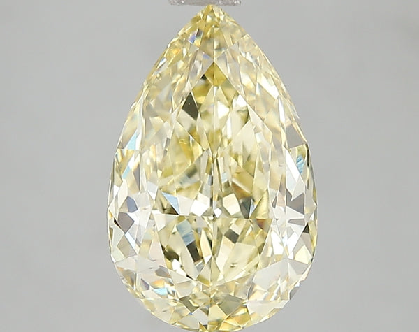 3.1ct Fancy Intense Yellow Pear Lab Diamond, VS2, IGI Certified