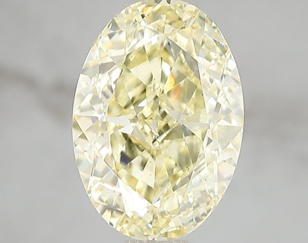 3.01ct Fancy Intense Yellow Oval Lab Diamond, VS2, IGI Certified