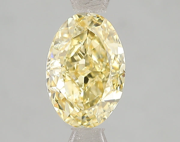 2.01ct Fancy Intense Yellow Oval Lab Diamond, VVS2, IGI Certified