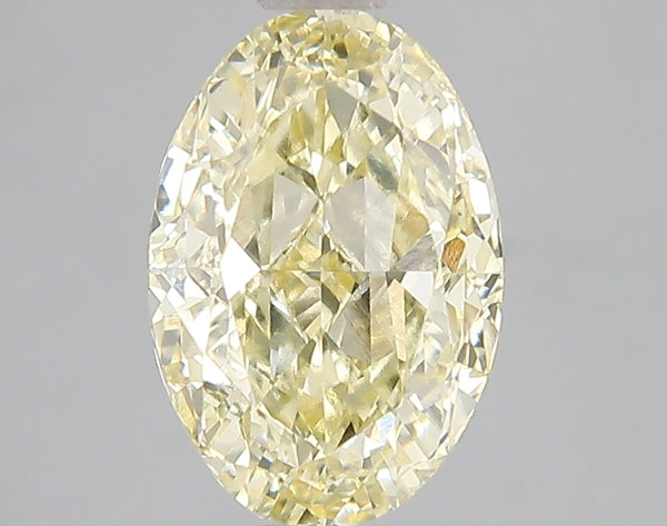 3.07ct Fancy Vivid Yellow Oval Lab Diamond, VVS2, IGI Certified