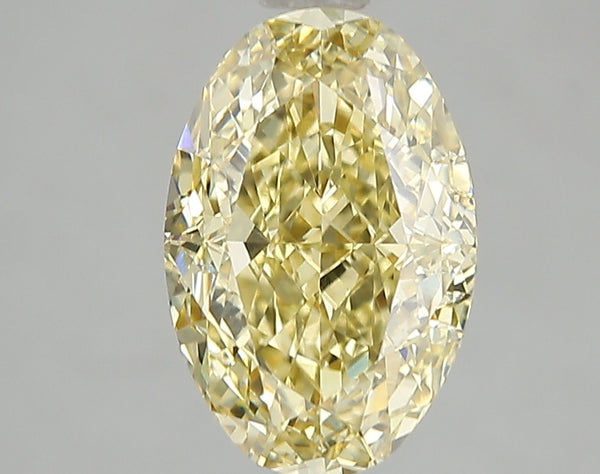 1.22ct Fancy Intense Yellow Oval Lab Diamond, VS2, IGI Certified