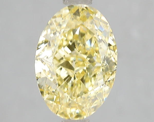 3.04ct Fancy Vivid Yellow Oval Lab Diamond, VS2, IGI Certified