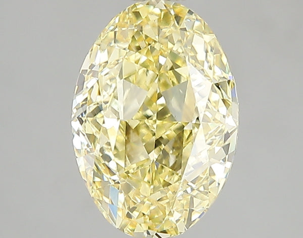 2.57ct Fancy Intense Yellow Oval Lab Diamond, VS1, IGI Certified