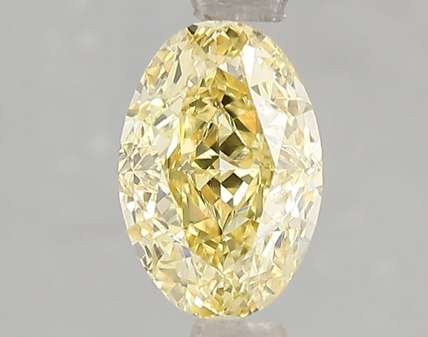 1.49ct Fancy Vivid Yellow Oval Lab Diamond, VS2, IGI Certified