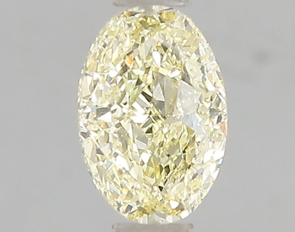 1ct Fancy Intense Yellow Oval Lab Diamond, VVS2, IGI Certified