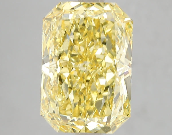 5.03ct Fancy Vivid Yellow Radiant Lab Diamond, VS2, IGI Certified