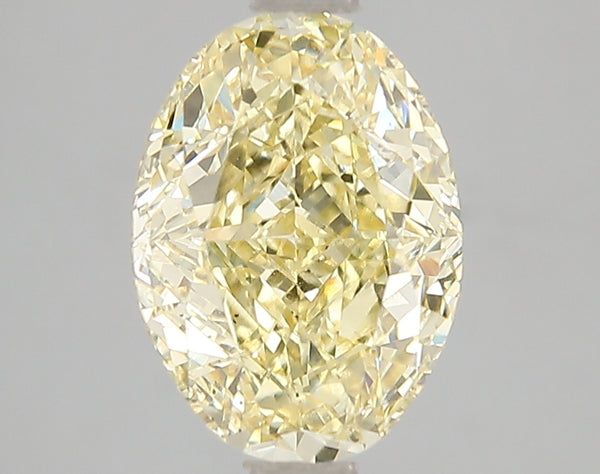 3.04ct Fancy Vivid Yellow Oval Lab Diamond, VS2, IGI Certified