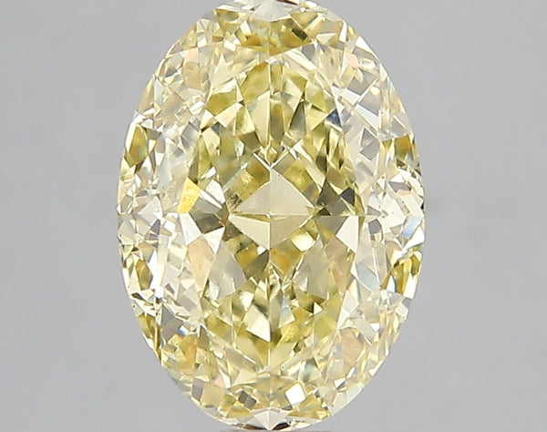 3.02ct Fancy Intense Yellow Oval Lab Diamond, VS1, IGI Certified