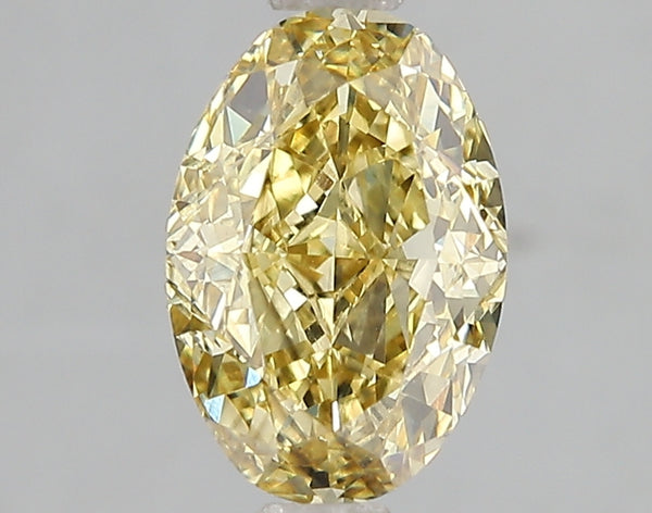 2.08ct Fancy Intense Yellow Oval Lab Diamond, SI1, IGI Certified
