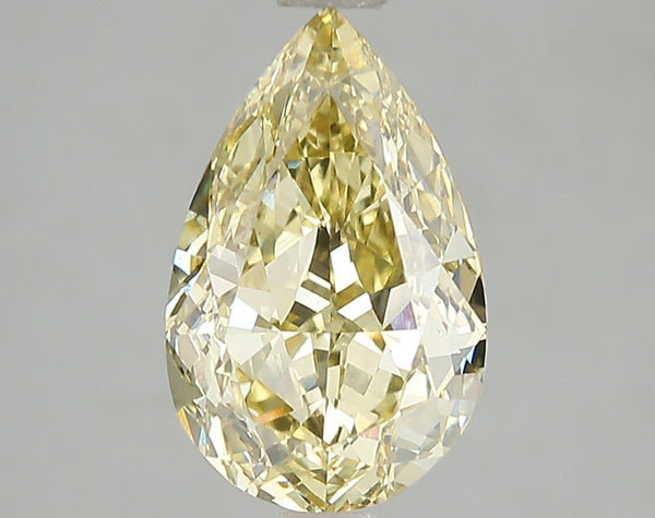 3.02ct Fancy Intense Yellow Pear Lab Diamond, VS1, IGI Certified
